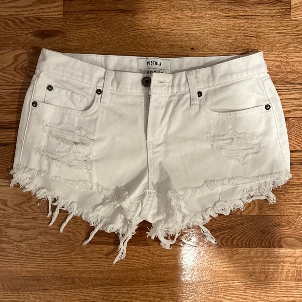 Pistola White Denim Short